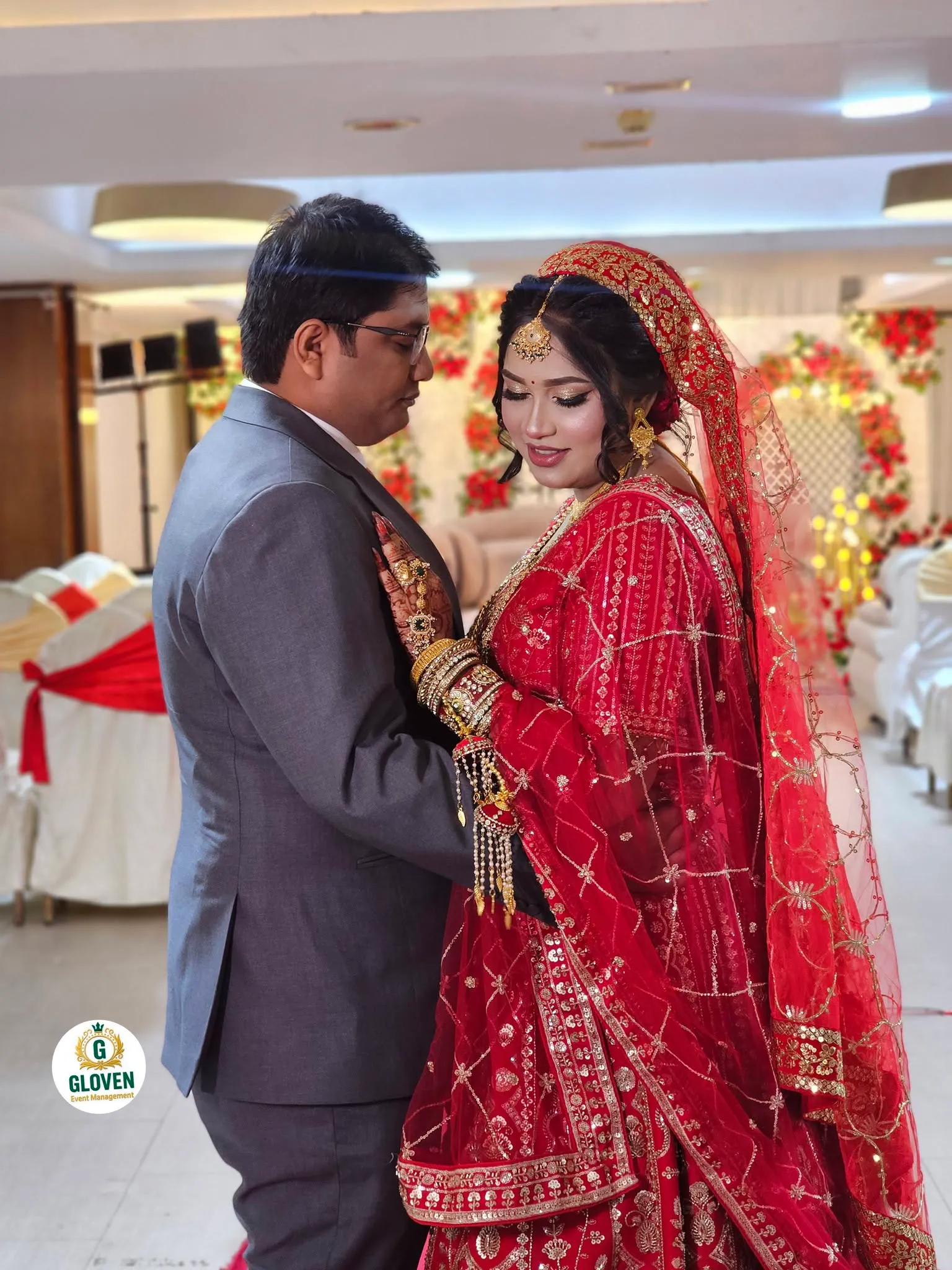 a newly wed couple